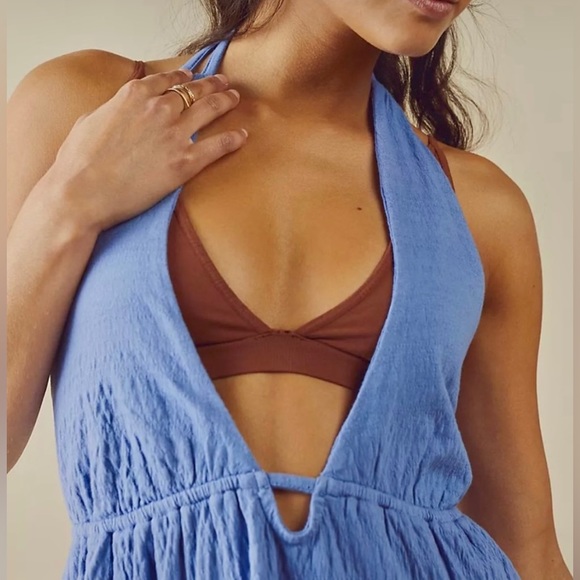 Free People Beach NWOT Emma Louise mini dress in black only size small - Picture 4 of 16